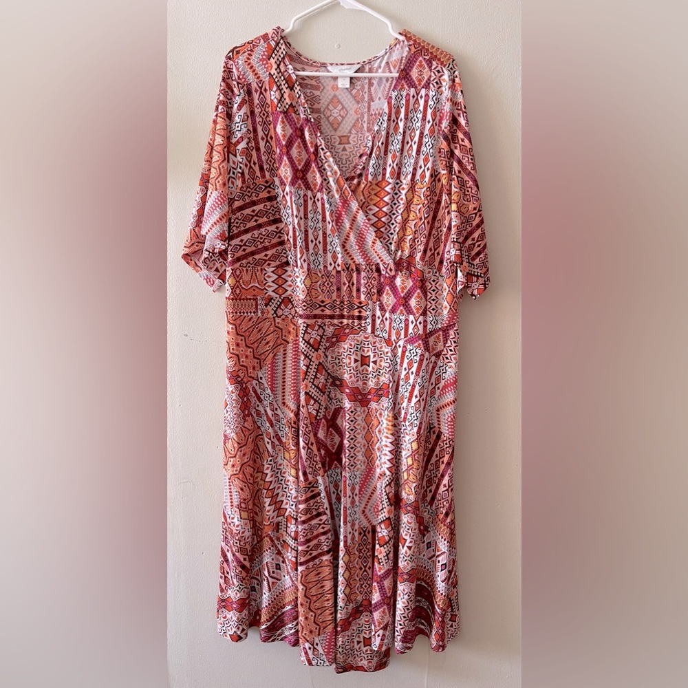 CJ Banks wrap top dress 1X